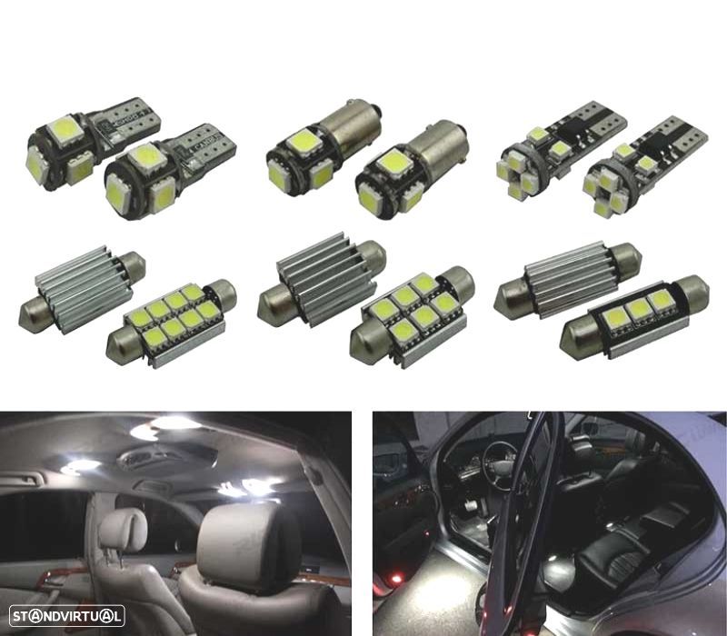 KIT COMPLETO DE 26 LÂMPADAS LED INTERIOR MERCEDES CLASE E W211 02-08 - 1