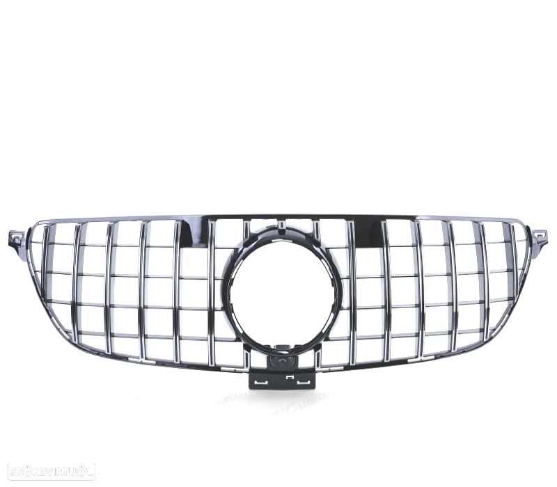 GRELHA MERCEDES CLASE GLE COUPE C292 15-19 LOOK GT-R PANAMERICANA PRETO CROMADO CAMERA - 2
