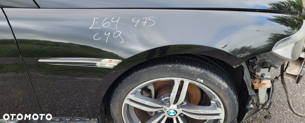 BŁOTNIK PRAWY PRZÓD PRZEDNI BMW E63 E64 475 BLACK SAPPHIRE C49 - 1