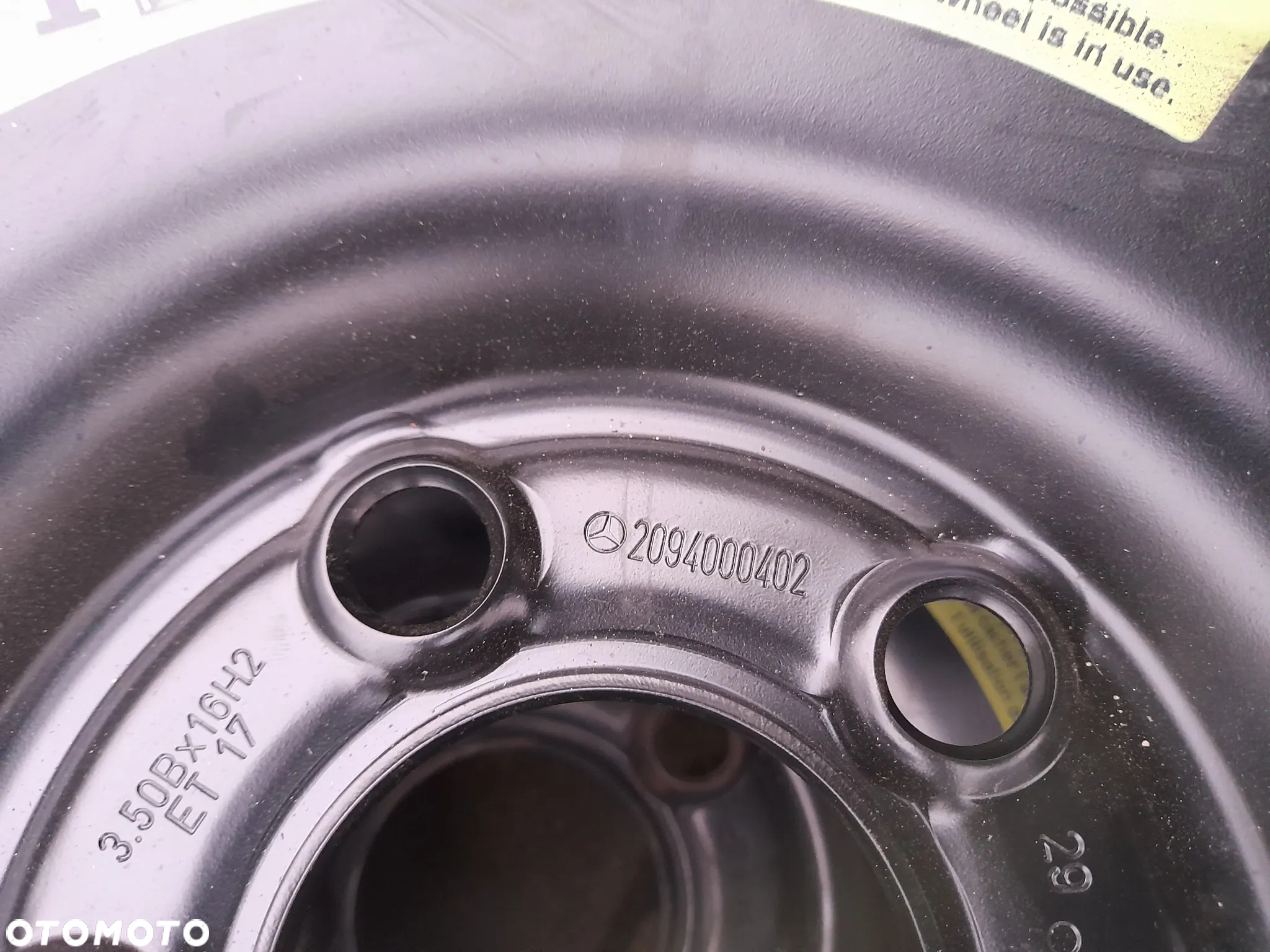 Koło dojazdowe Mercedes Audi 16" A2094000402 Continental - 3