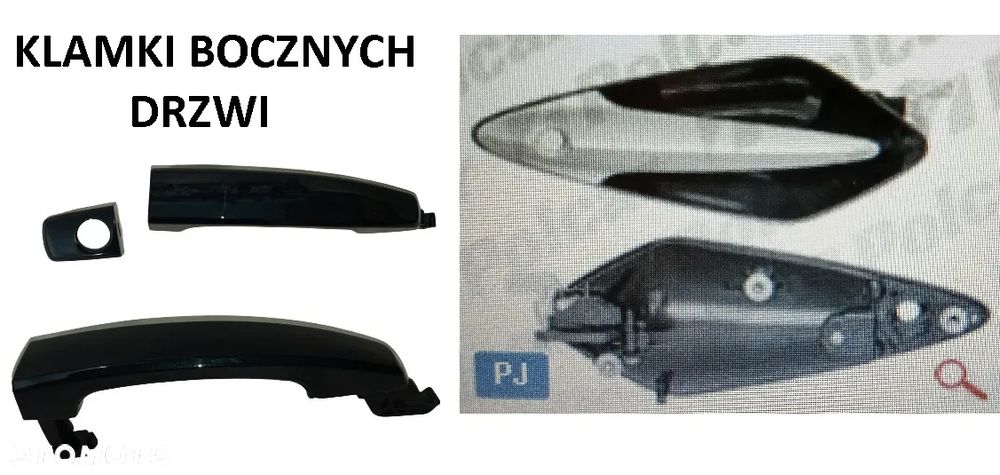 KLAMKI PRZEDNICH, TYLNYCH DRZWI W DOWOLNYM KOLORZE KAROSERII - VW, AUDI, OPEL, CITROEN, PEUGEOT, RENAULT, HONDA, MAZDA, VOLVO, FIAT, CITROEN, MERCEDES, BMW, NISSAN, TOYOTA - 2
