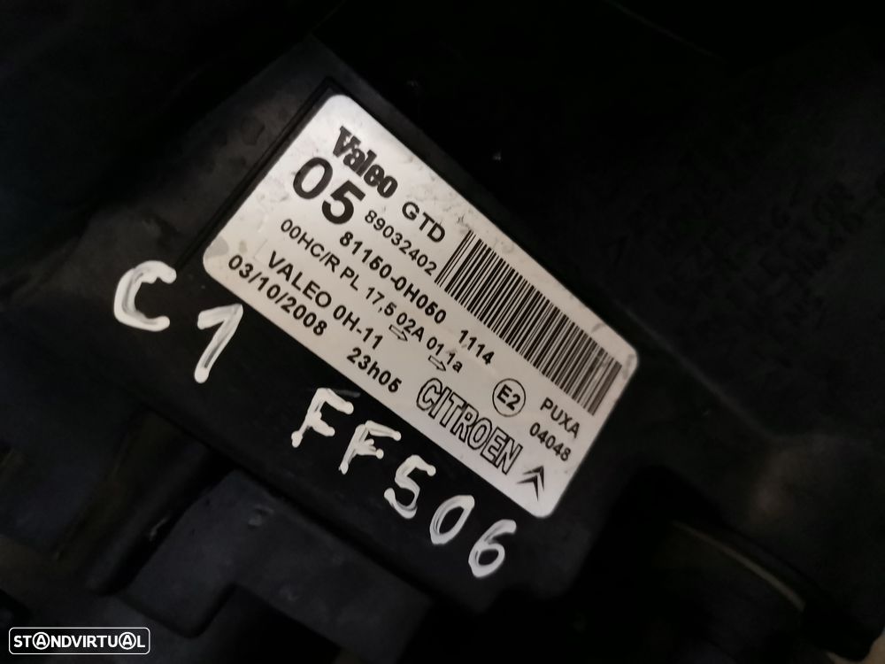 CITROEN C1 FAROL ESQUERDO - FF506 - 5