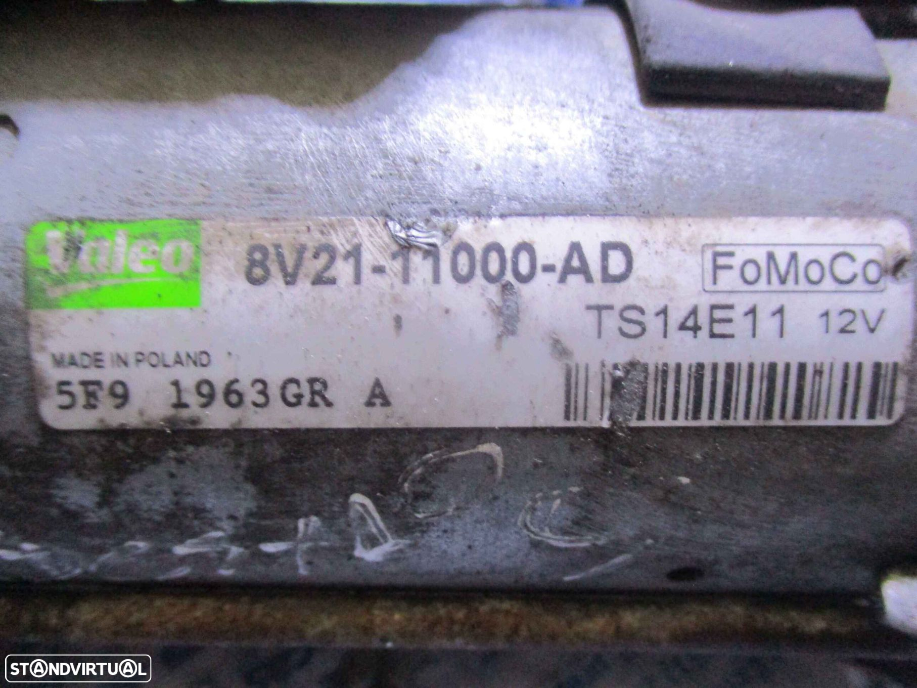 Motor De Arranque TS14E11   8V2111000AD FORD FIESTA 2009 1.4TDCI FORD FIESTA 6 2010 1.4TDCI 70CV 0P CINZA FORD FIESTA 6  2010 1.4TDCI 70CV 5P BRANCO - 4