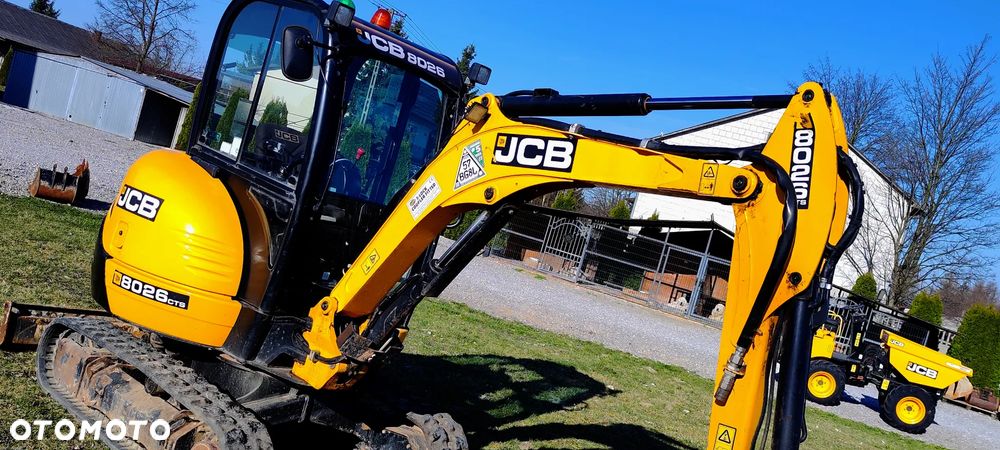 JCB JCB 8026 CTS mini Koparka 1317 MTG sprowadzona 3 łyżki szybkozłącze hydrauliczne piękny stan GOODBER 8025 - 13
