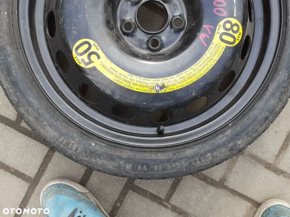 KOŁO DOJAZDOWE ZAPASOWE ZAPASÓWKA DOJAZDÓWKA VW SKODA AUDI SEAT 5X100 - 3