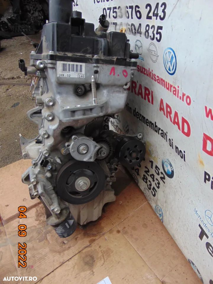 Motor Toyota Aygo Yaris 1.0 1kr-y52 18.000km 2018 ca nou citroen C1 1.0 Peugeot 108 1.0 1kr - 4