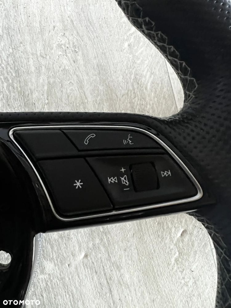 KIEROWNICA ŚCIĘTA MULTI CZARNA SKÓRA SZARA NITKA ŁOPATKI S-LINE Audi A3 S3 RS3 A4 S4 RS4 A5 S5 RS5 8W0419091GF AIRBAG 8W0880201BA - 4