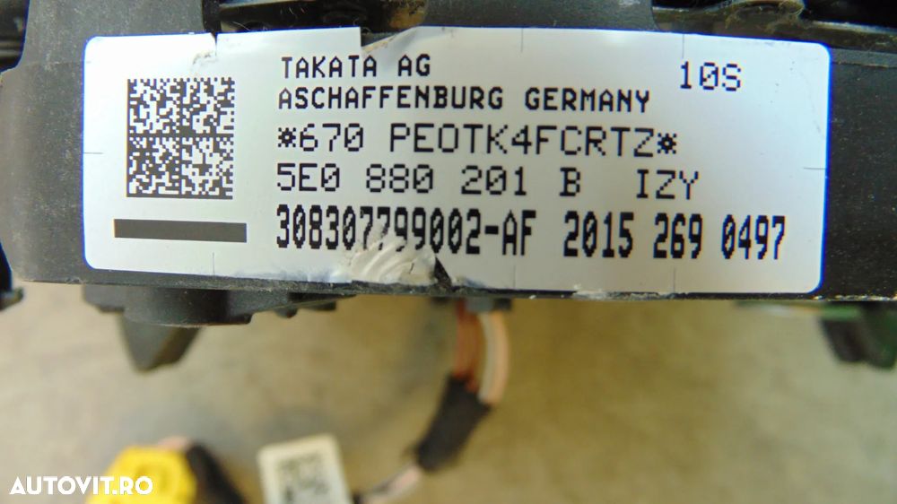 Airbag volan Skoda Octavia 3 compatibil pe Fabia,Rapid,Superb,Citigo Yeti - 6