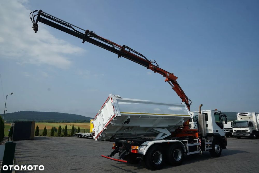 Iveco TRAKKER 410 / 6X4 / 2 STR. WYWROTKA + HDS ATLAS 125.2 / HYDROBURTA / ROTATOR / MANUAL / EURO 5 EEV / - 10