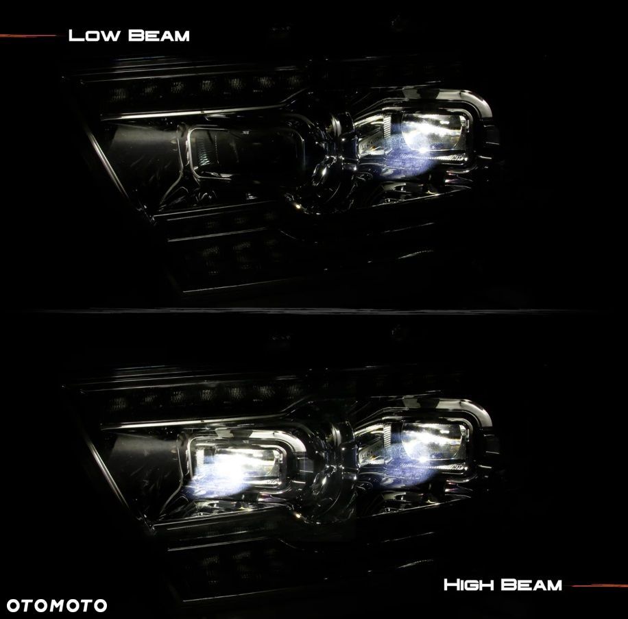 Reflektory Lampy kpl FullLED Soczewki Czarne Black Dodge Ram V 5 1500 19-24 - 4