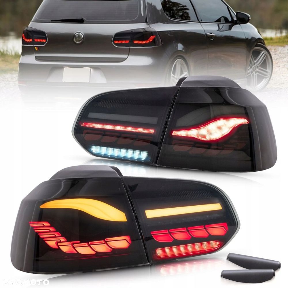 Lampy tylne kpl Vland Full Led Oled GTS Tuning Black VW Golf VI 6 5k0 2008- - 2