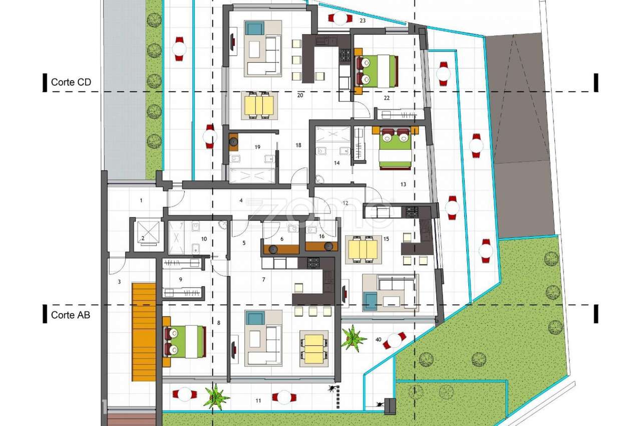 Apartamento T2 - B - Albacoa Residence - Lugar de Baixo - Grande imagem: 5/12