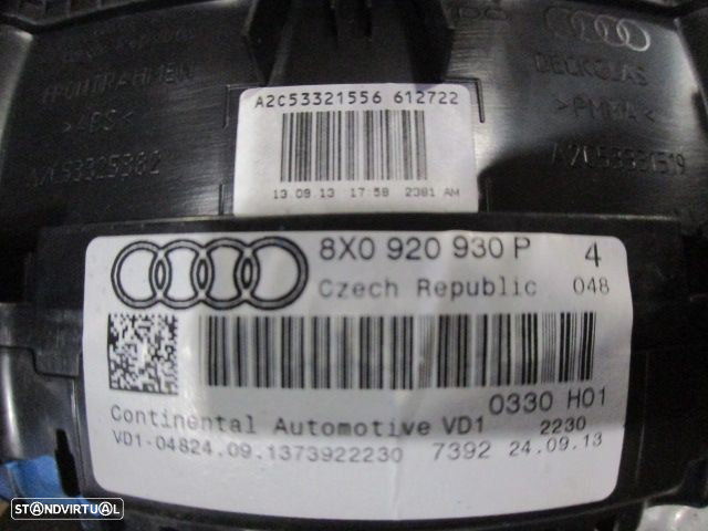 Quadrante 8X0920930P A2C85046100 A2C53325382 A2C53331519 AUDI A1 SPORTBACK 8X FASE 1 2013 1.6TDI 105CV 5P PRETO KM/H DIGITAL - 5