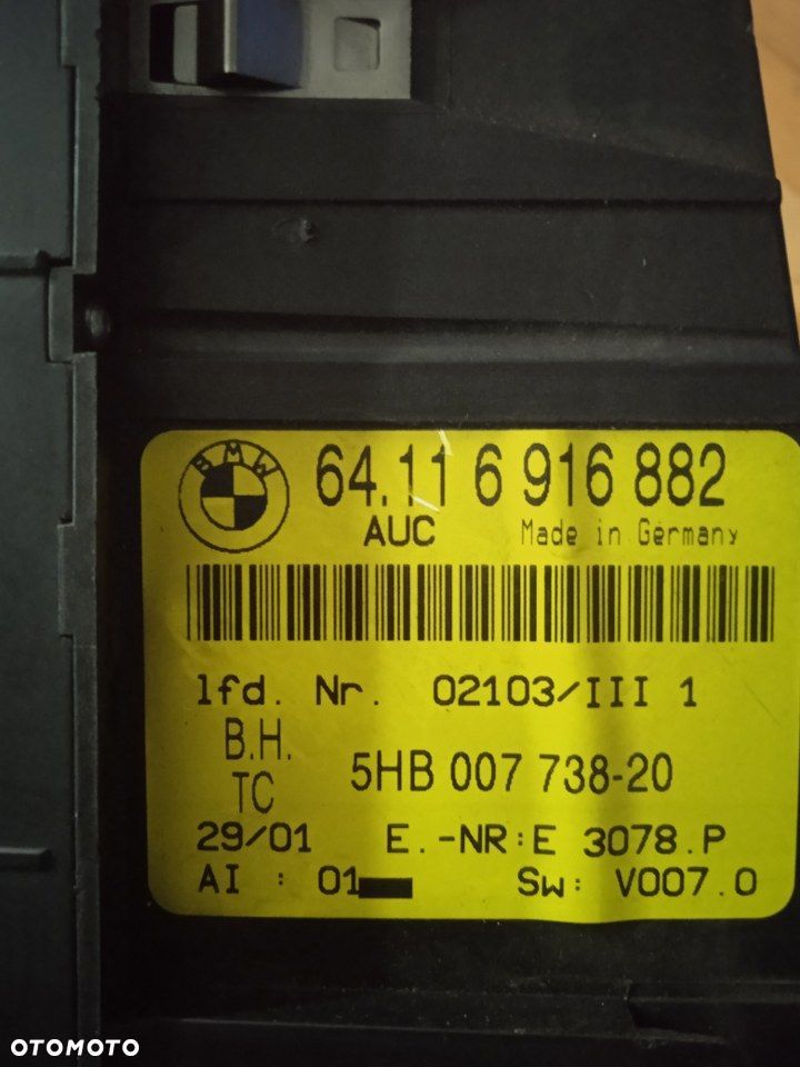 Panel klimatyzacji BMW E46 5HB00773820 - 2