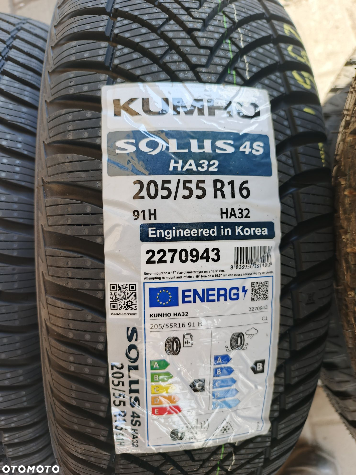 Nowe Opony wielosezonowe 205/55/16 Kumho 2024r - 2