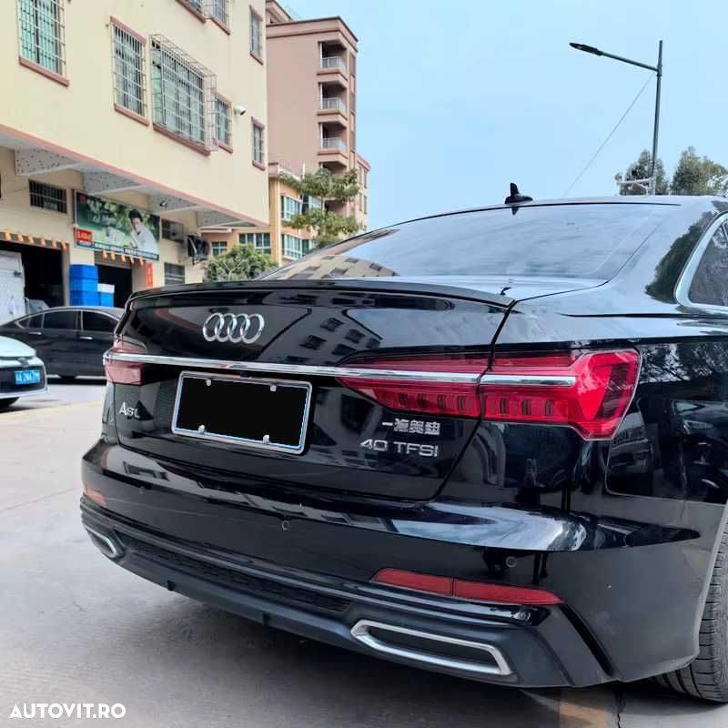 Eleron Portbagaj Lip Codita pentru Audi A6 C8 S6 (2019+), Negru Lucios - 3