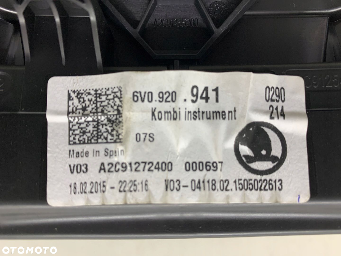 LICZNIK ZEGARY 6V0920941 SKODA FABIA III 1.4 TDI 14-21 ANGLIK - 5
