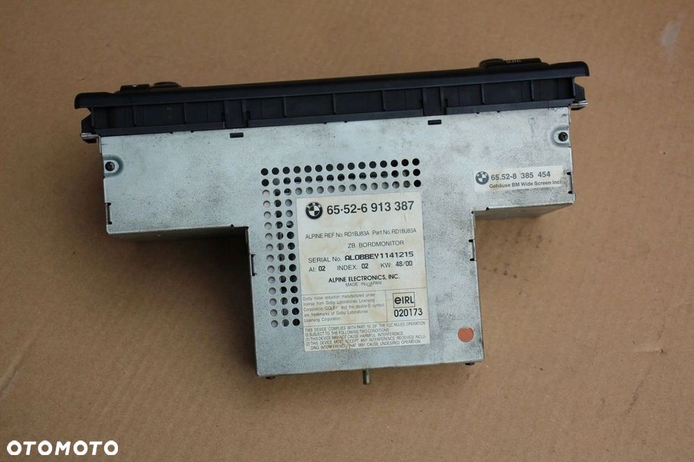 Wyświetlacz monitor nawigacji radia BMW 4 e39 6913387 - 6