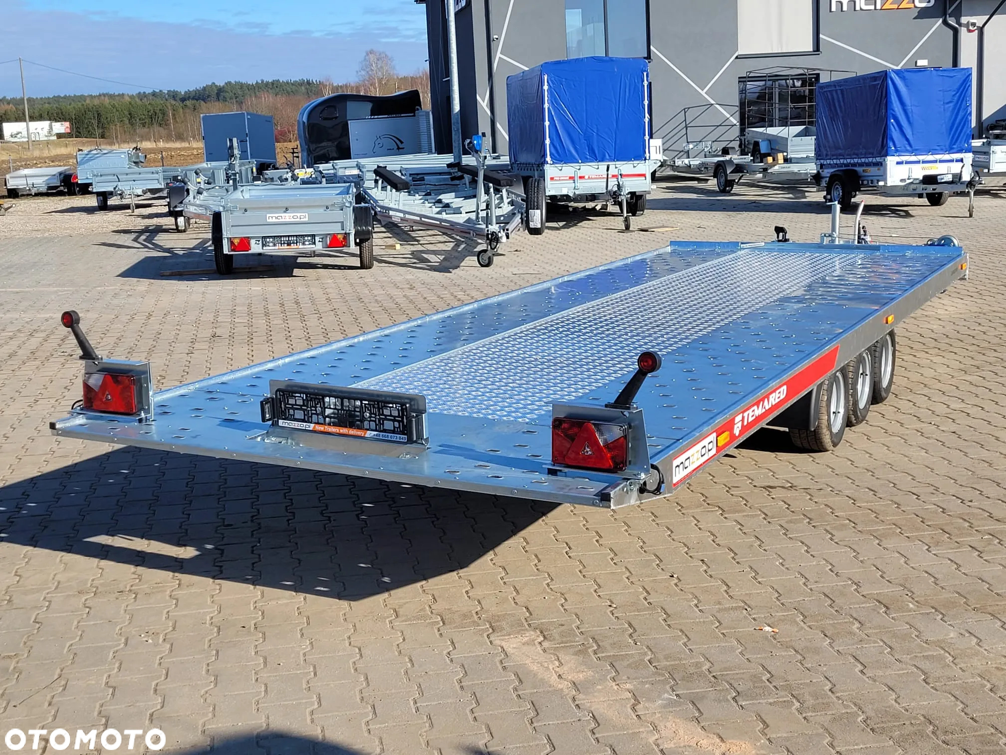 TEMARED DOSTAWA! Przyczepa Laweta Carkeeper 5820/3, wym. 580x207cm, UCHYLNA PLATFROMA, wypełnienie z blachy alu, 3 osie, koła 10, DMC 3500kg - 18