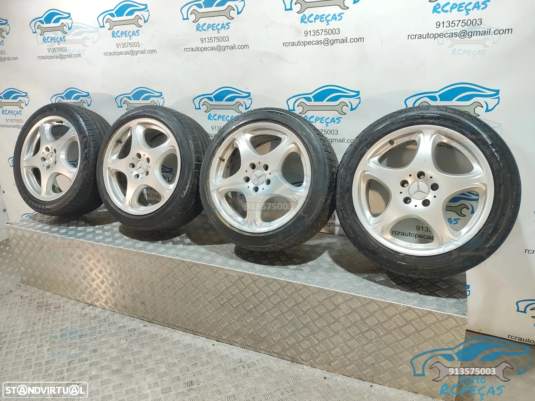 Jantes Originais 18" Mercedes Benz Class S - 5x112 - W215 | W220 - 8J / 9J - ET44 / ET46 - Jante | Dupla Medida | 18 Polegadas | A2204012702 | 2204012702 | A2204012802 | 2204012802 | 5 x 112 - 11