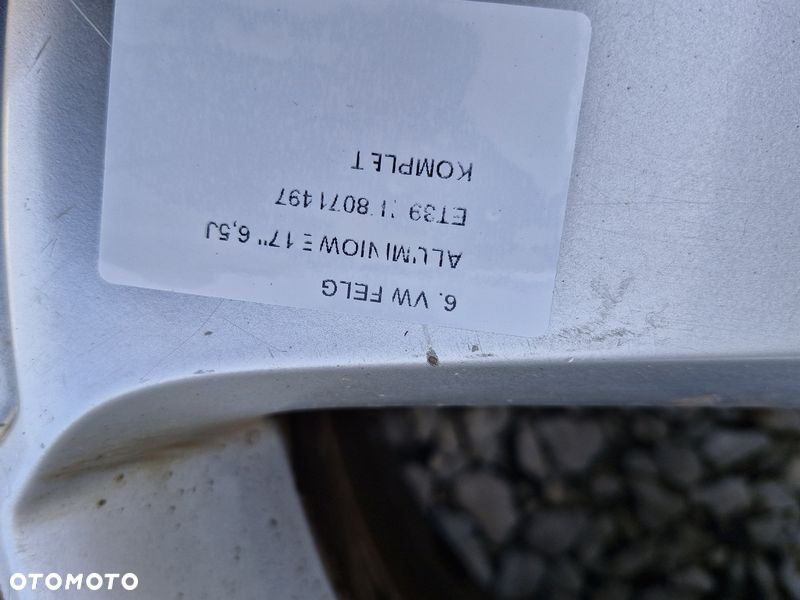 VOLKSWAGEN PASSAT CC SCIROCCO FELGI ALUMINIOWE 17 CALI 6,5J ET39 5x112 1K8071497 - 2