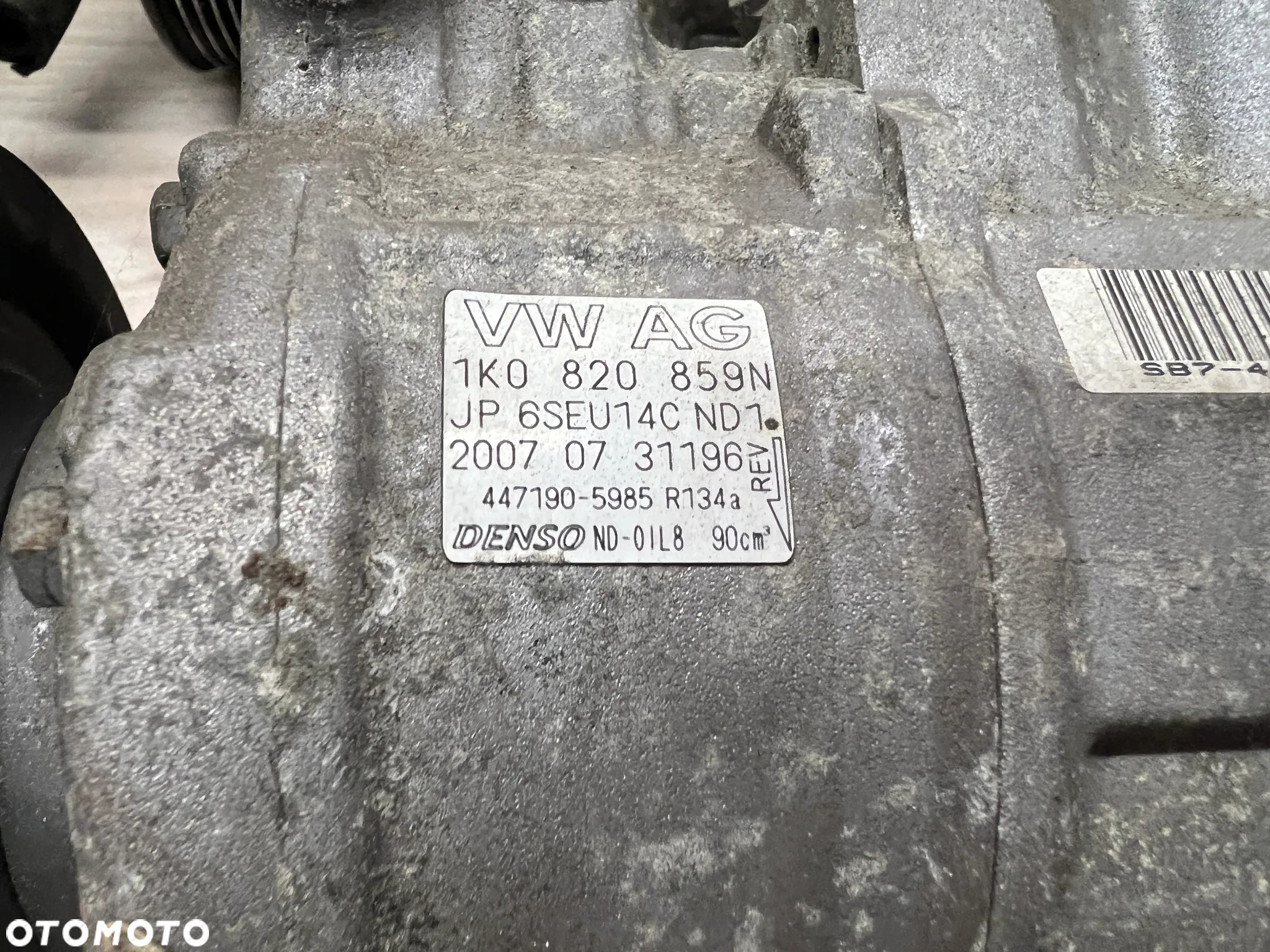 KOMPRESOR SPRĘŻARKA KLIMATYZACJI VW GOLF 5 V JETTA EOS 1K0820859S 1K0820803F - 5