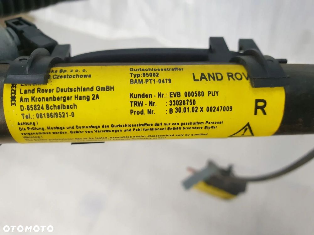 RANGE ROVER VOGUE L322 ZAPNKA NAPINACZ PASA PRAWY - 3