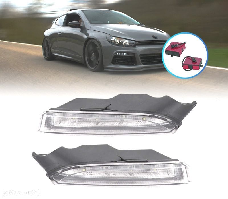 KIT DE LUZ DIURNA + PISCA LED VOLKSWAGEN VW SCIROCCO 08-15 - 1