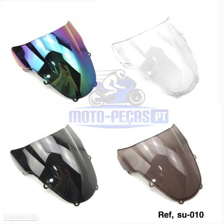 viseira nova suzuki gsxr 1000 ano 2000 ate 2002   vidro bolha - 1