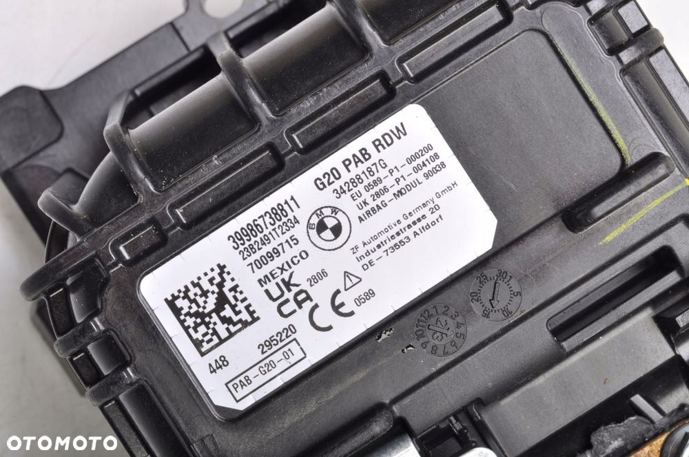 BMW 3 G20 PODUSZKA AIRBAG PASAŻERA 70099715  34288187G - 6