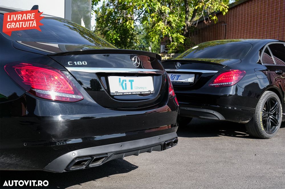 Eleron Portbagaj Mercedes C-Class W205 (2014-2020) Design Negru Lucios- livrare gratuita - 10