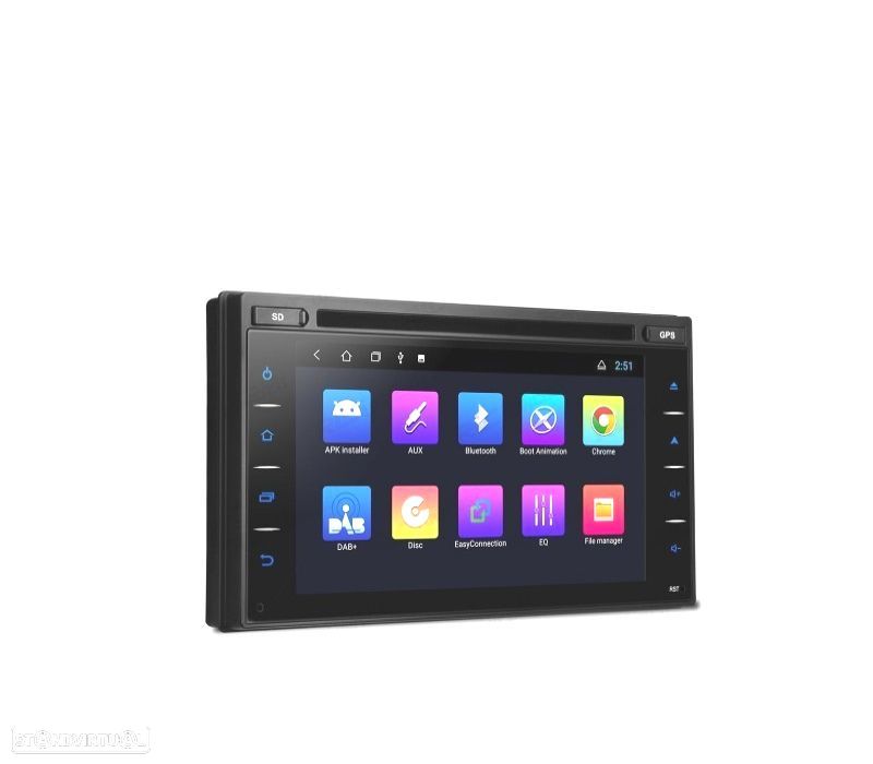 AUTO RADIO UNIVERSAL GPS ANDROID 10.0 DVD SD USB ECRA TACTIL HD - 2