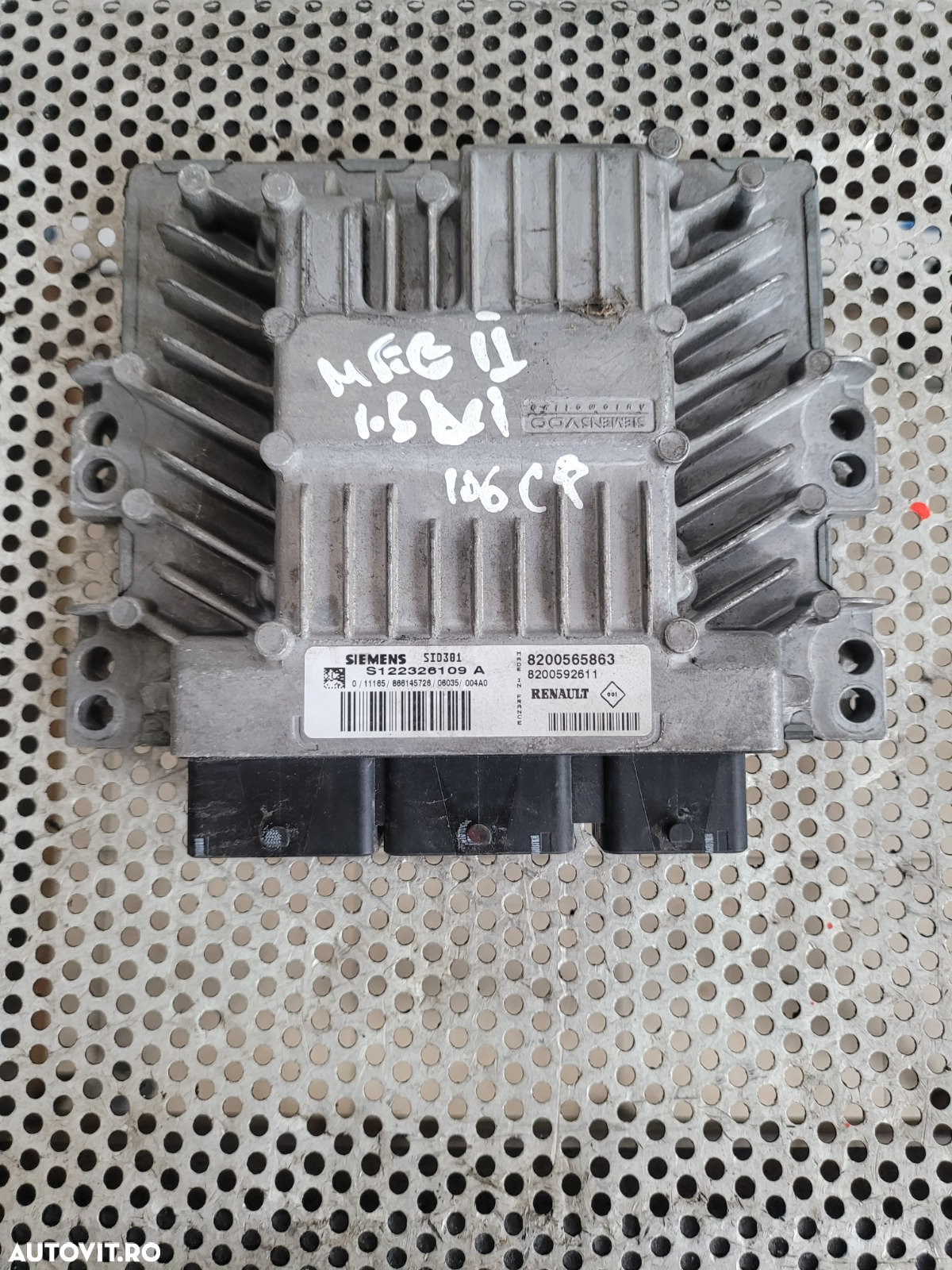 Calculator Motor ECU Renault Megane 2 SIEMENS 1.5 Dci Euro 4 106 Cai Cod 8200565863 Dezmembrez Renault Megane 2 1.5 Dci Euro 4 - 2