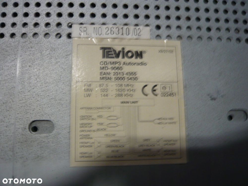 radio cd md-9060 tevion - 2