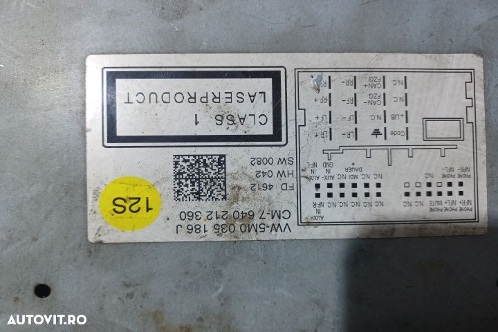 Radio cd 5M0035186J Volkswagen VW Golf 5 [2003 - 2009] Plus minivan 1 - 5