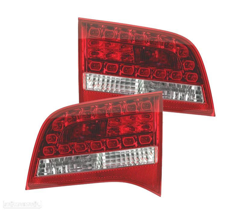 FAROLINS PARA AUDI A6 AVANT RESTYLING 08-10 BRANCO LED VERMELHO - 1