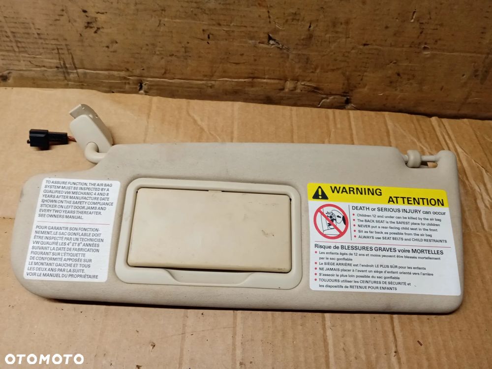 Słonecznik osłona przeciwsłoneczna lewa VW New Beetle 3B0857551 8D0857551E - 1
