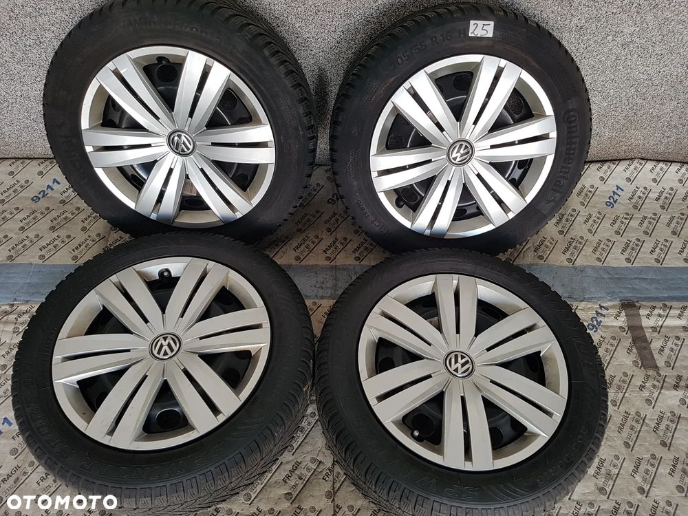 KOŁA ZIMOWE KOŁPAKI 205/55R16 VW GOLF CADDY PASSAT JETTA SKODA  AUDI 5X112 - 1