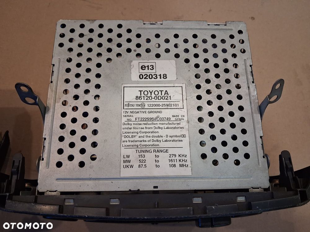 Radio CD panel TOYOTA YARIS I  86120-0D021     86120-52260 - 5