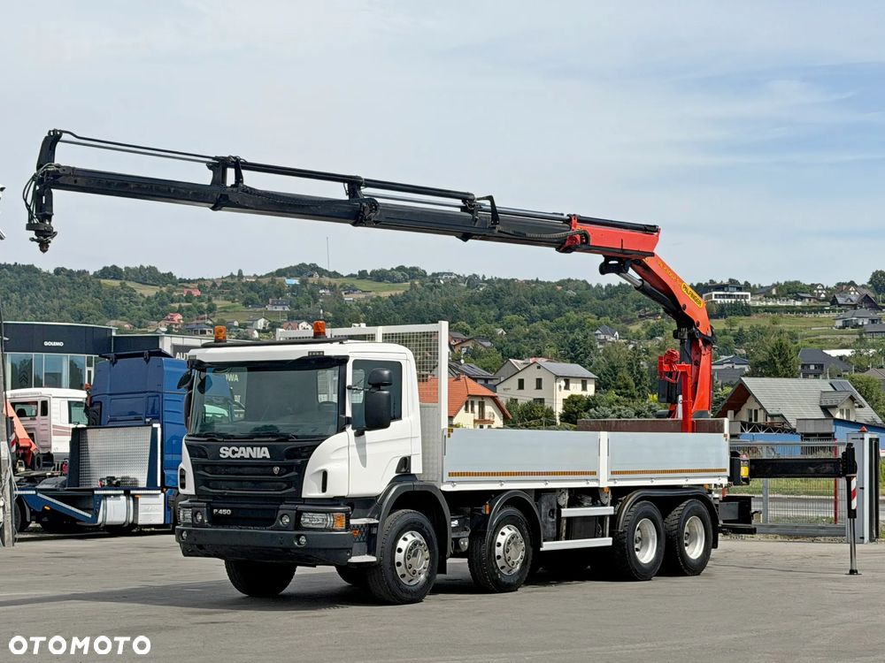 Scania P 450 * SKRZYNIA 6,90 m + PK 23002 - SH C + PILOT * 8x4 *STAN BDB - 2