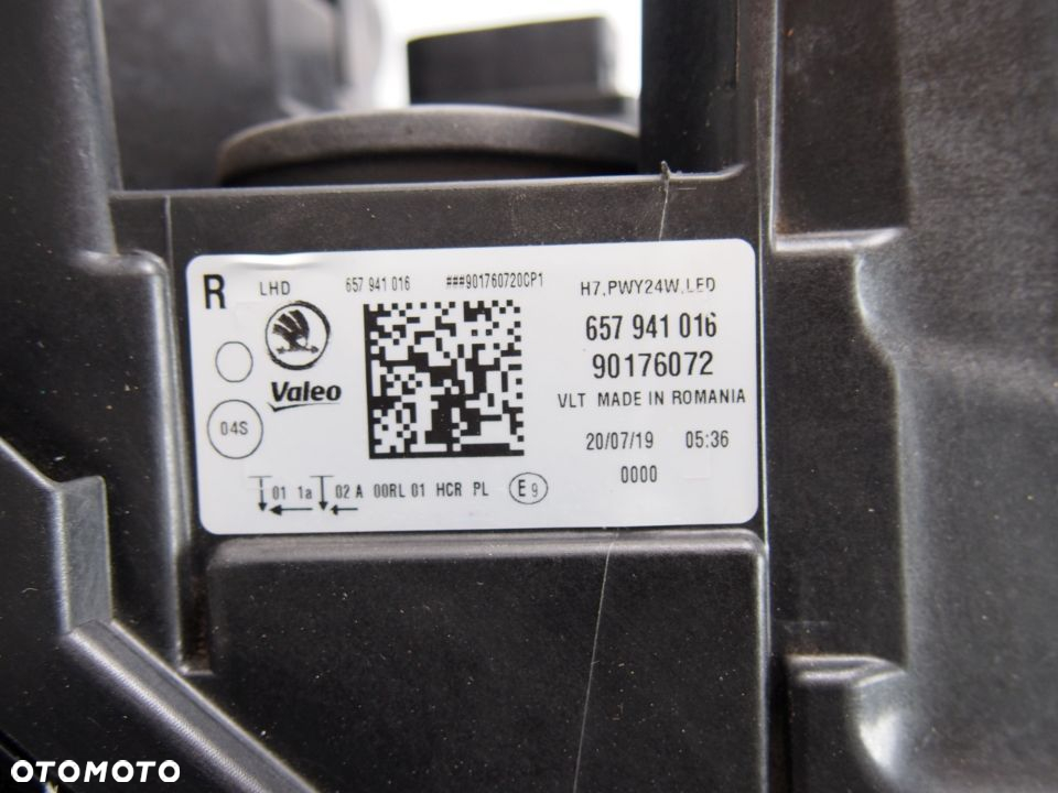 Image Škoda Scala 19r Přední světlo pravé LED světlo pravé - 657941016