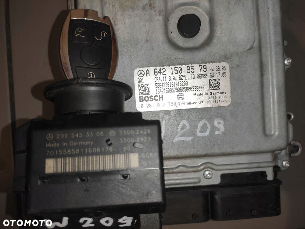 MERCEDES W209 3.0CDI ZESTAW STARTOWY KOMPUTER SILNIKA ECU STACYJKA KLUCZYK - 14