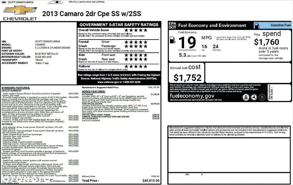 Chevrolet Camaro 6.2 V8 Coupe - 29