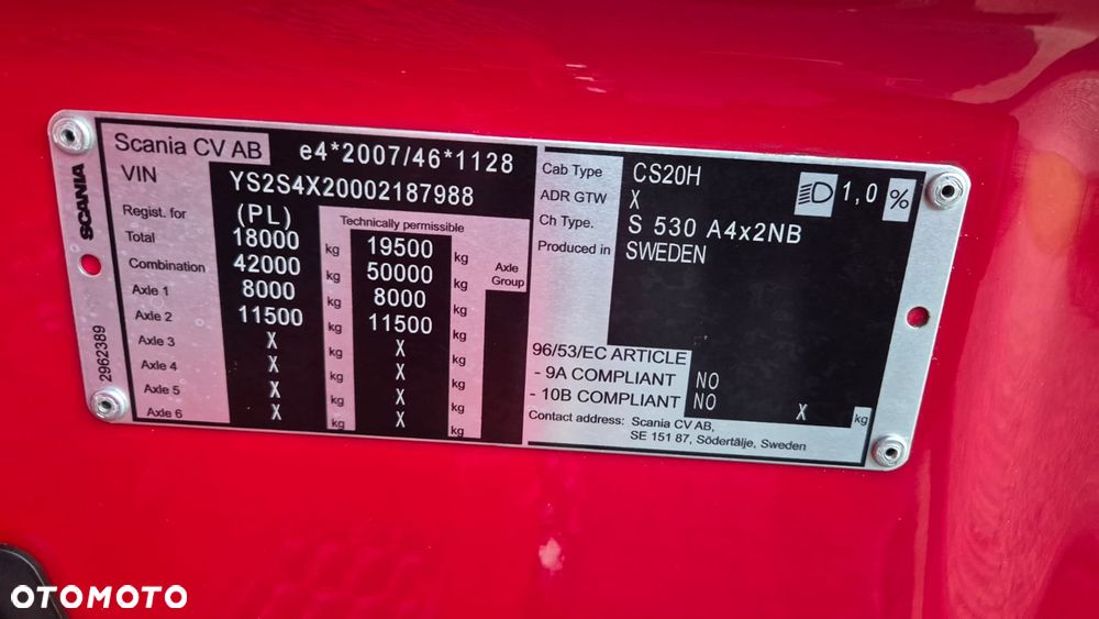 Scania SCANIA///S530///V8///2022///RETARDER/// FULL LED///KLIMATYZACJA POSTOJOWA/// ZABUDOWY MIĘDZYOSIOWE///WAGA/// SKÓRY///NAWIGACJA///BARDZO BOGATA WERSJA///STAN BARDZO DOBRY - 40