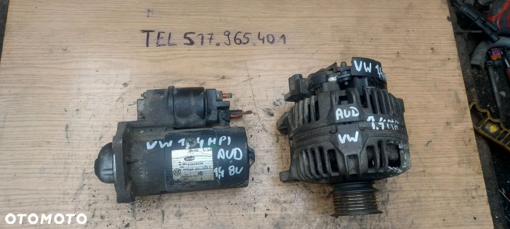 VW POLO LUPO IBIZA 1,0 mpi AROSA 1,4 MPI Rozrusznik alternator - 1