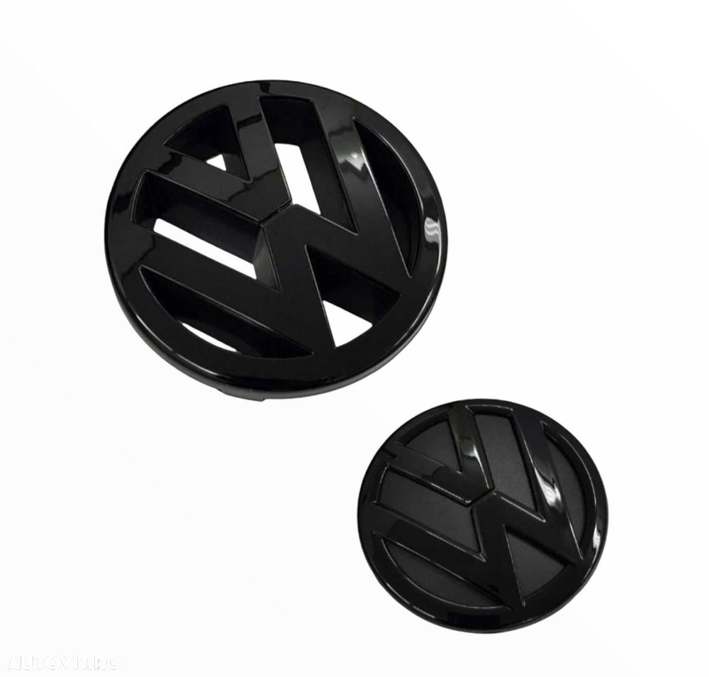 Embleme Fata Spate Cu Prinderi Originale VW Golf 5/6/7, Negru Lucios - 4
