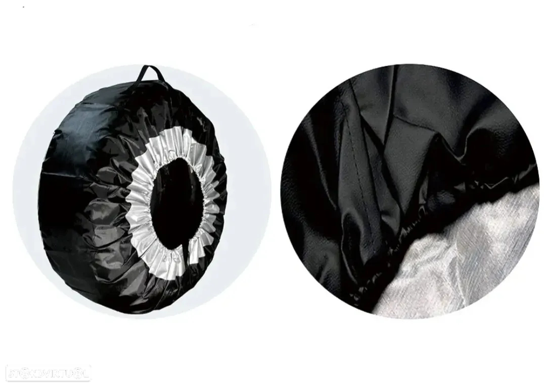 Conjunto Capas Protetoras Rodas Jantes Pneus Universal - 4 peças - 5