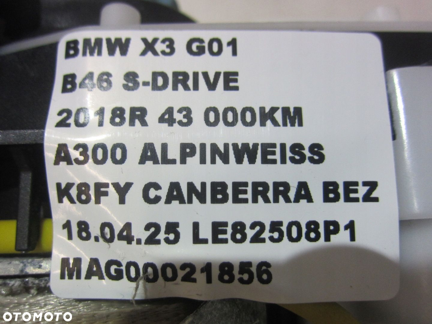 BMW X3 G01 X4 NAPINACZ PASA PRZEDNIEGO PRZÓD PRAWY 7469960 72117469960 USA - 13