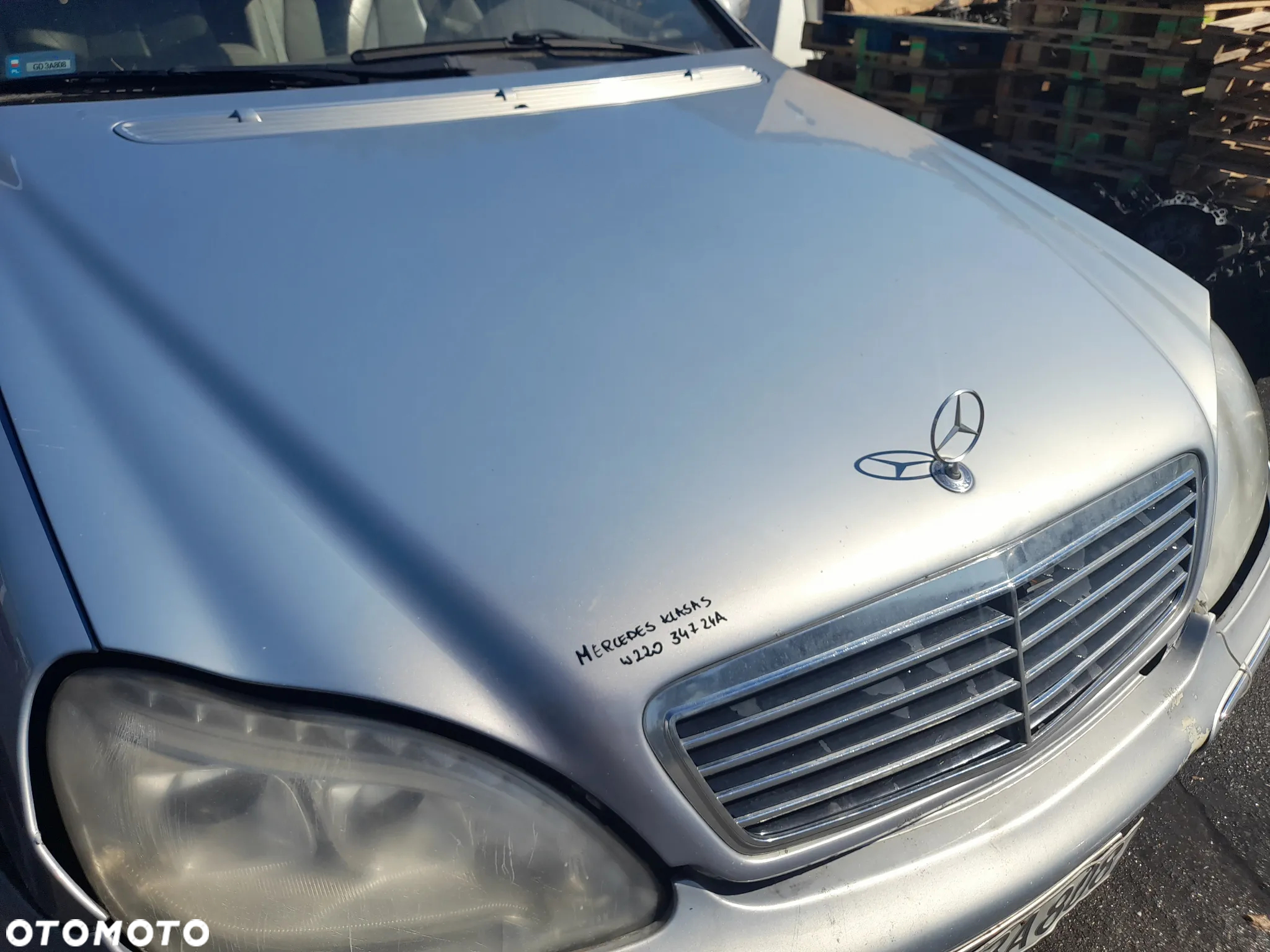 MERCEDES KLASA S W220 MASKA POKRYWA SILNIKA 347 - 14
