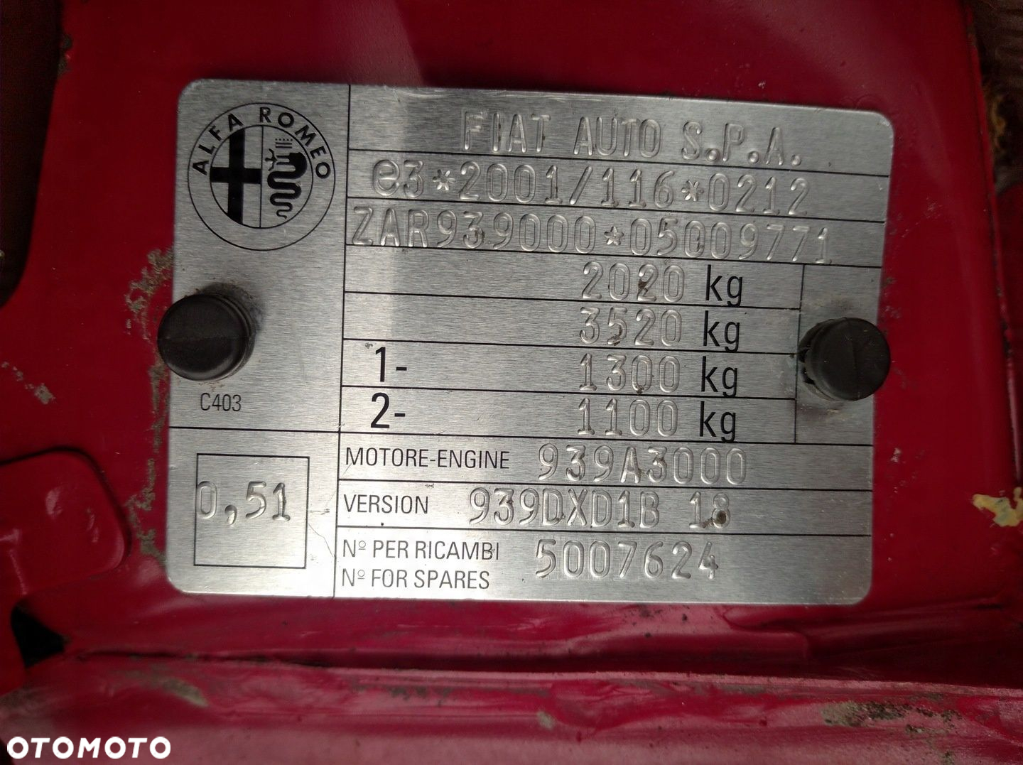ALFA ROMEO 159 BRERA SPIDER 939 2.4 JTDM SILNIK 939A3000 CROMA 194 - 3